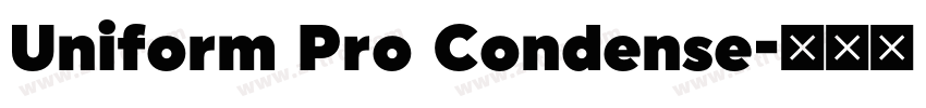 Uniform Pro Condense字体转换